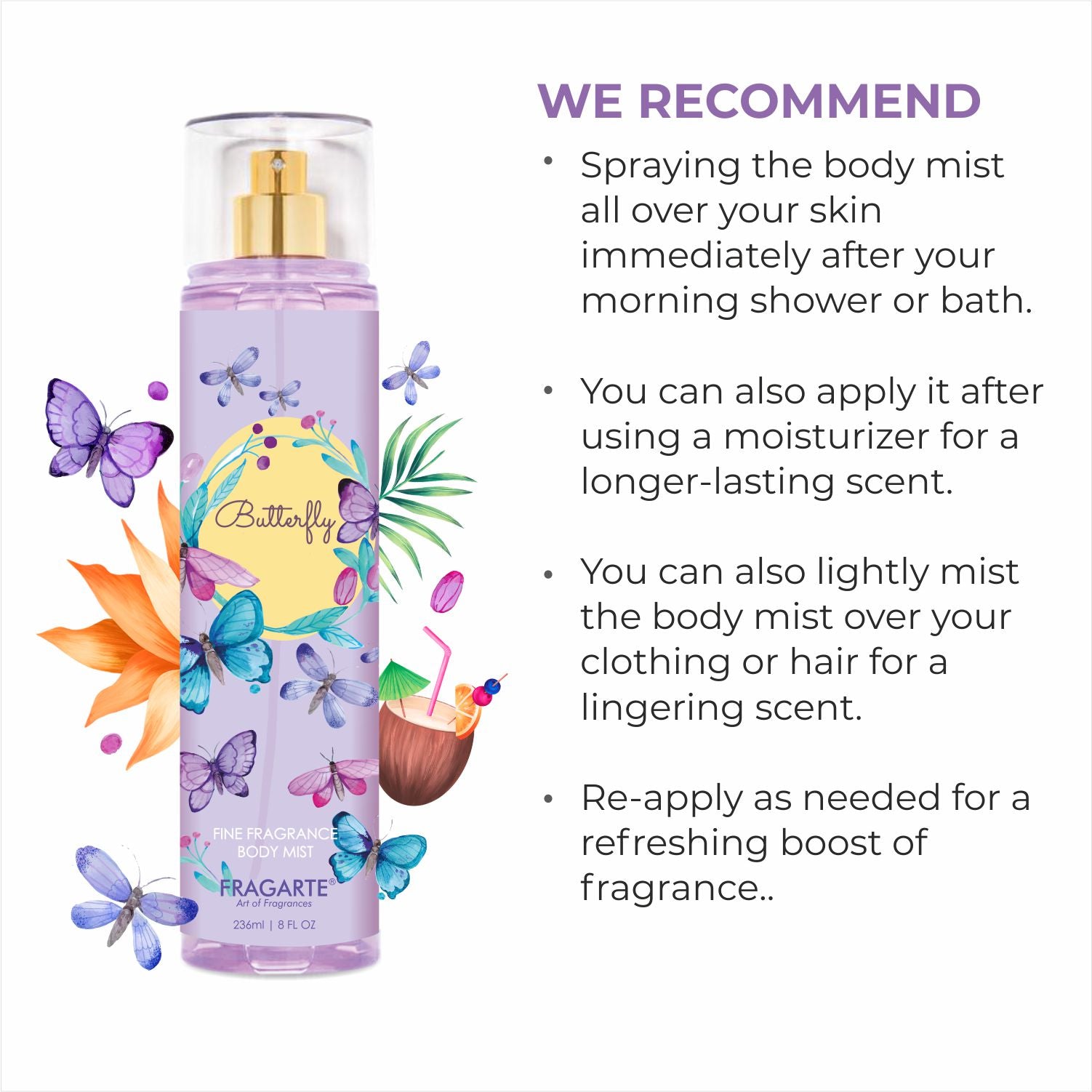 Fragarte Body Mist Butterfly