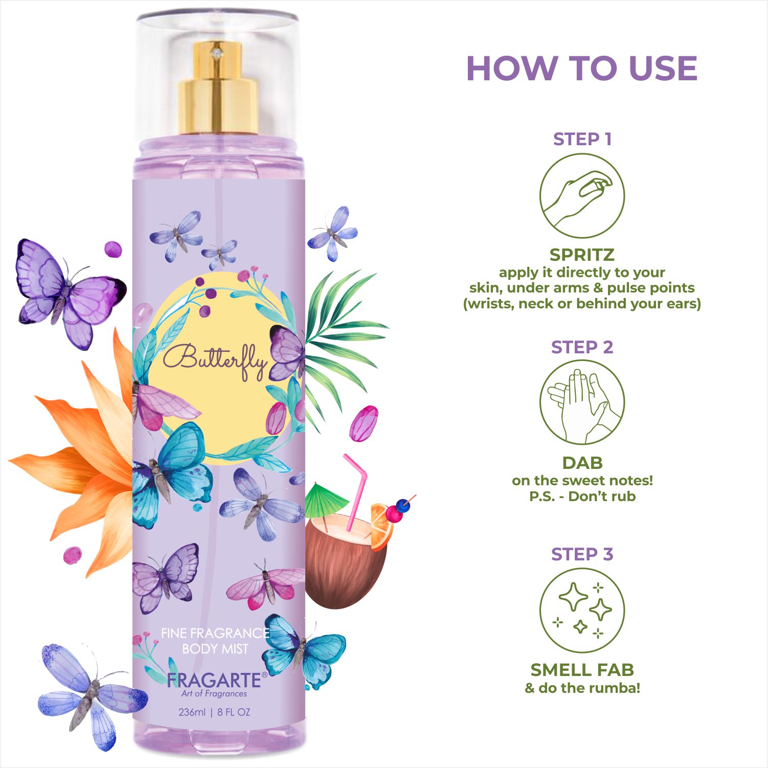 Fragarte Body Mist Butterfly