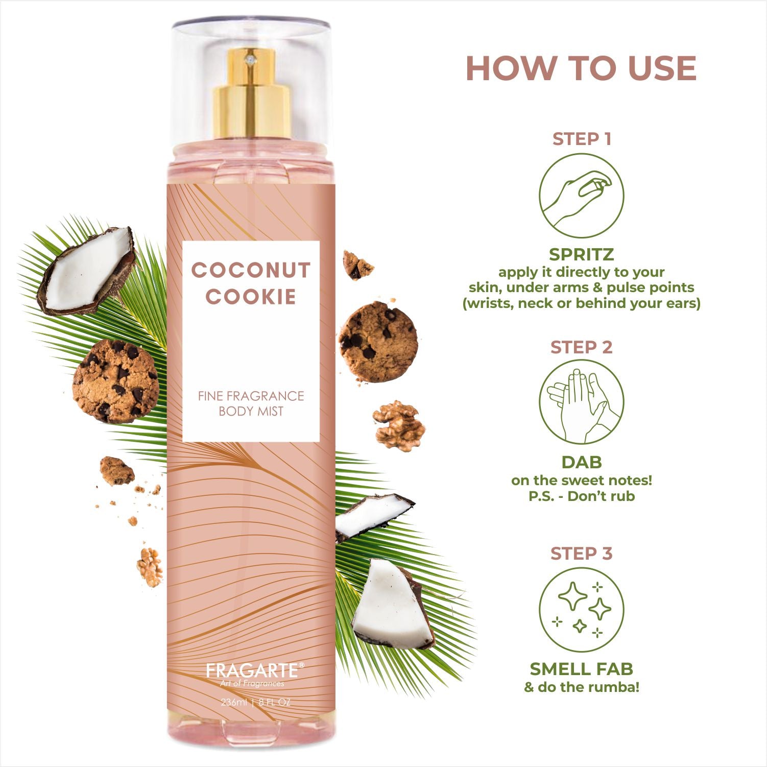 Fragarte Body Mist Coconut Cookie
