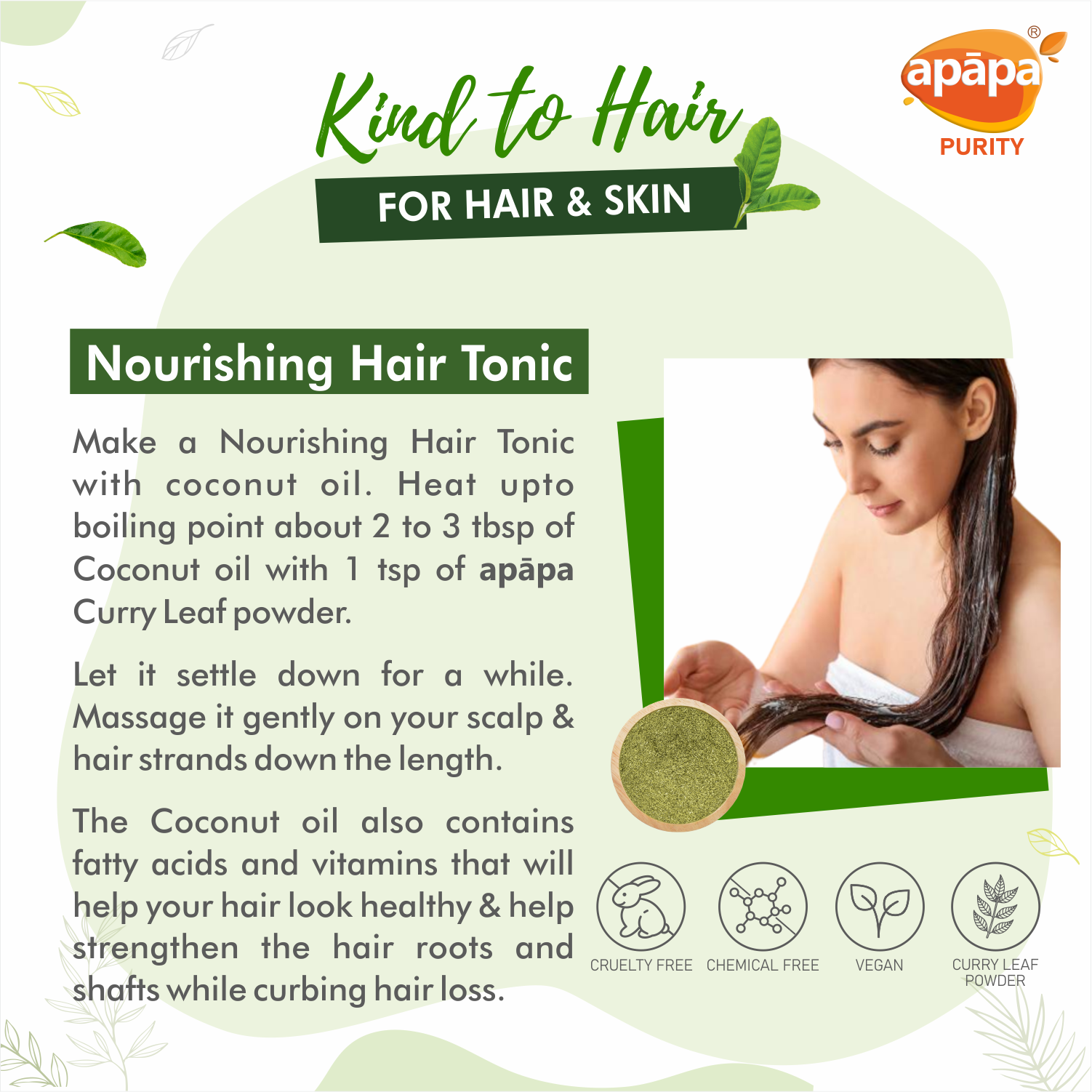 APĀPA Anti Dandruff – Acne Control Curry Leaf Powder for Hair & Skin
