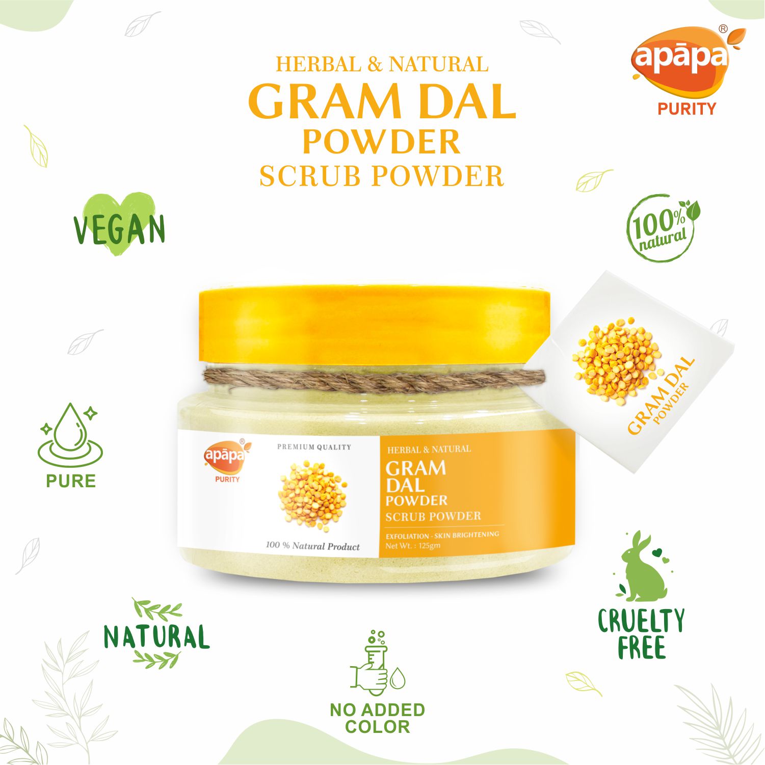 APĀPA Gram Dal Scrub Powder for Skin