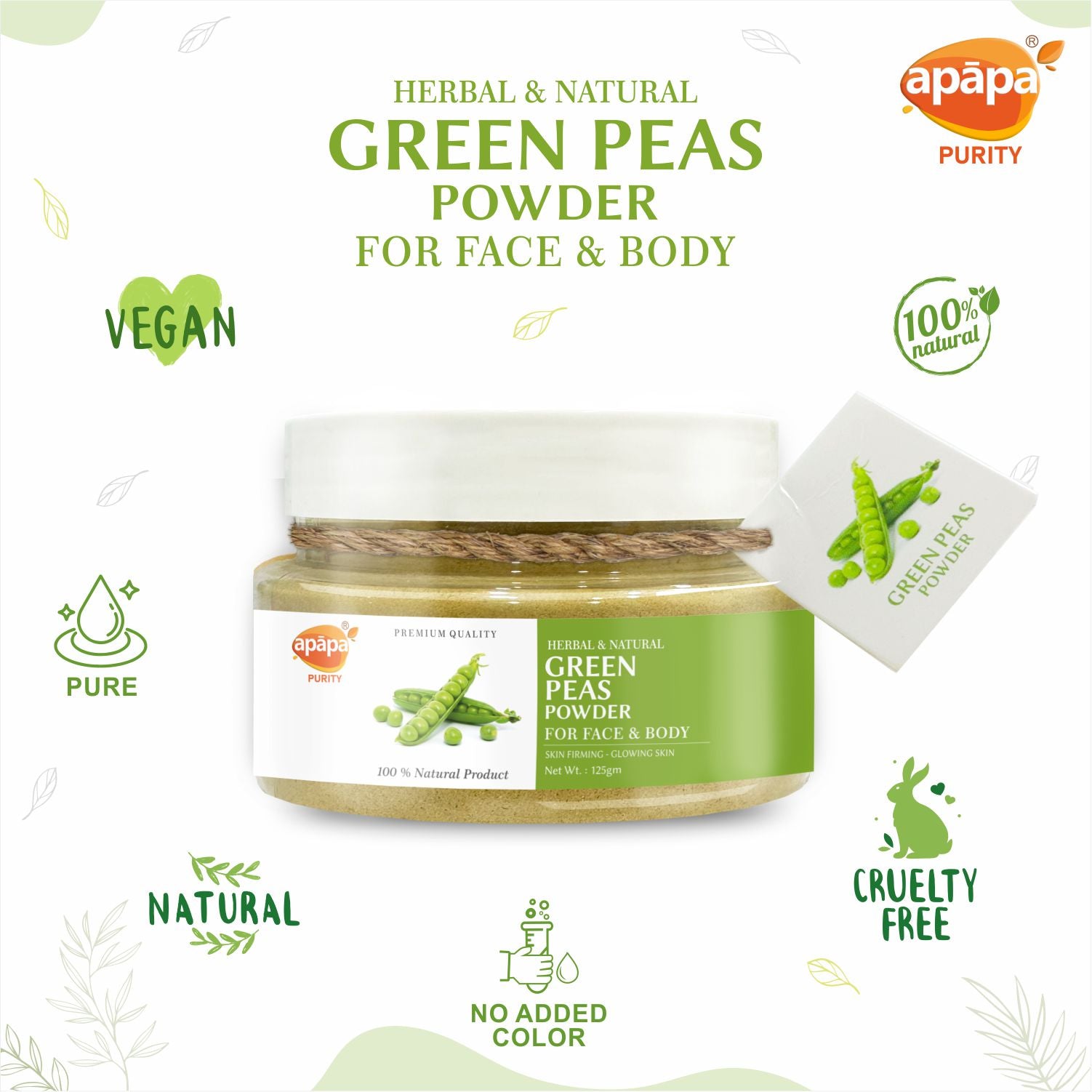 APĀPA Skin Firming Green Peas Powder for Face & Body