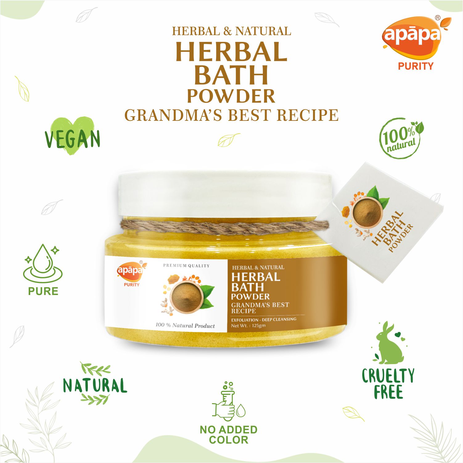 APĀPA Grandma’s Recipe – Herbal Bath Powder for Skin