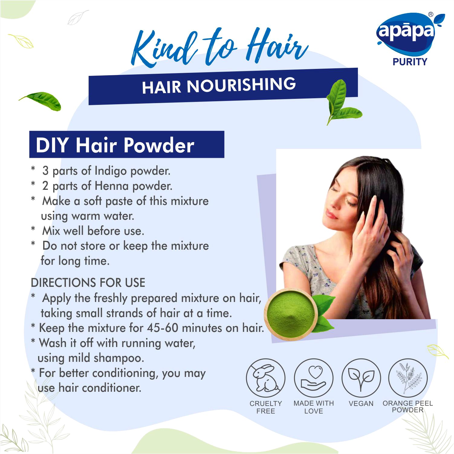 APĀPA Hair Nourishing Indigo Powder for Men & Women