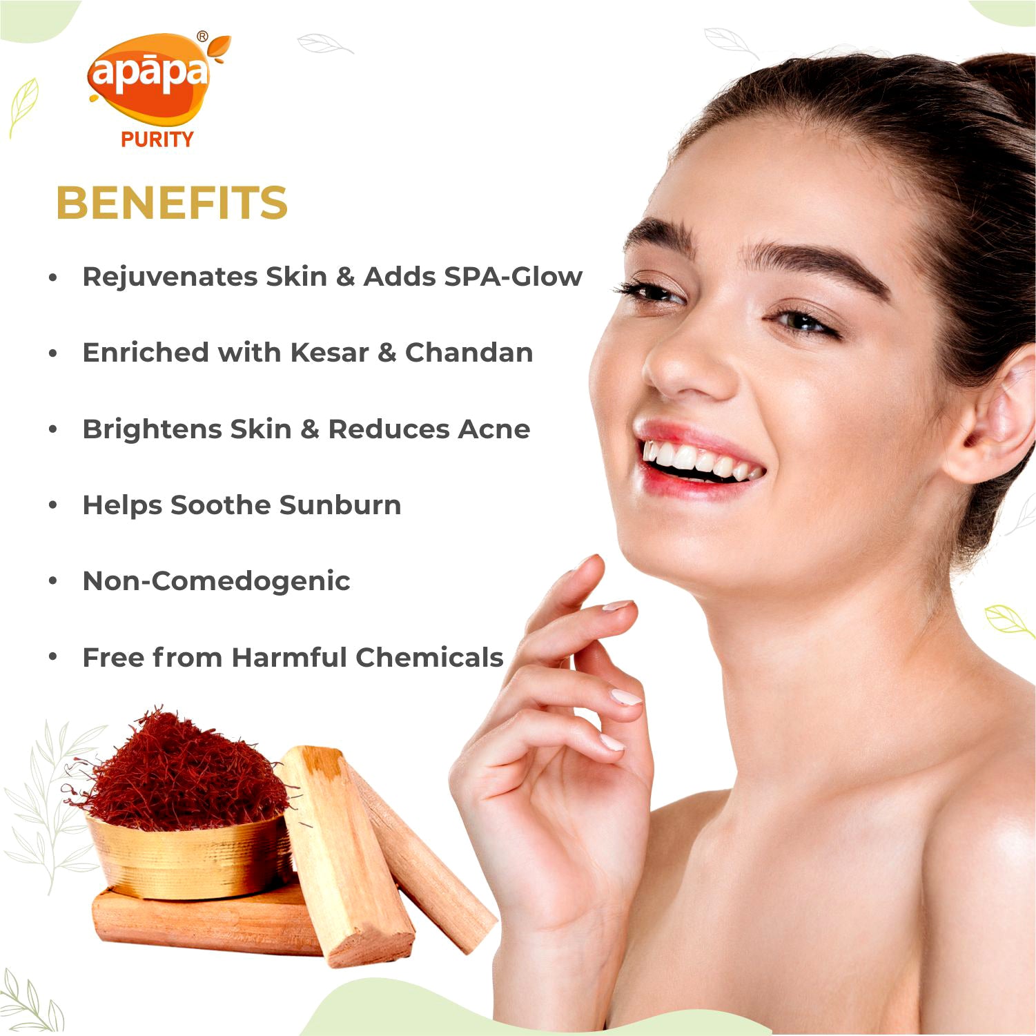 Apapa Kesar Chandan Face Gel 200gm