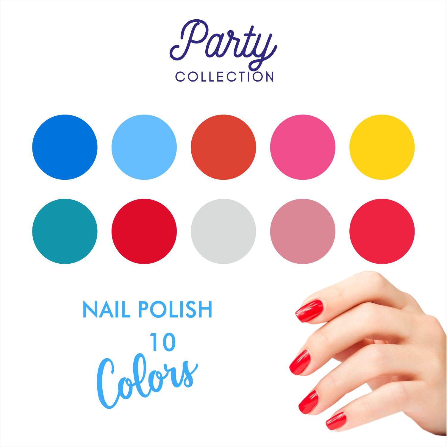 MNL Glossy Mini Nail Polish Set of 10 - Party Collection