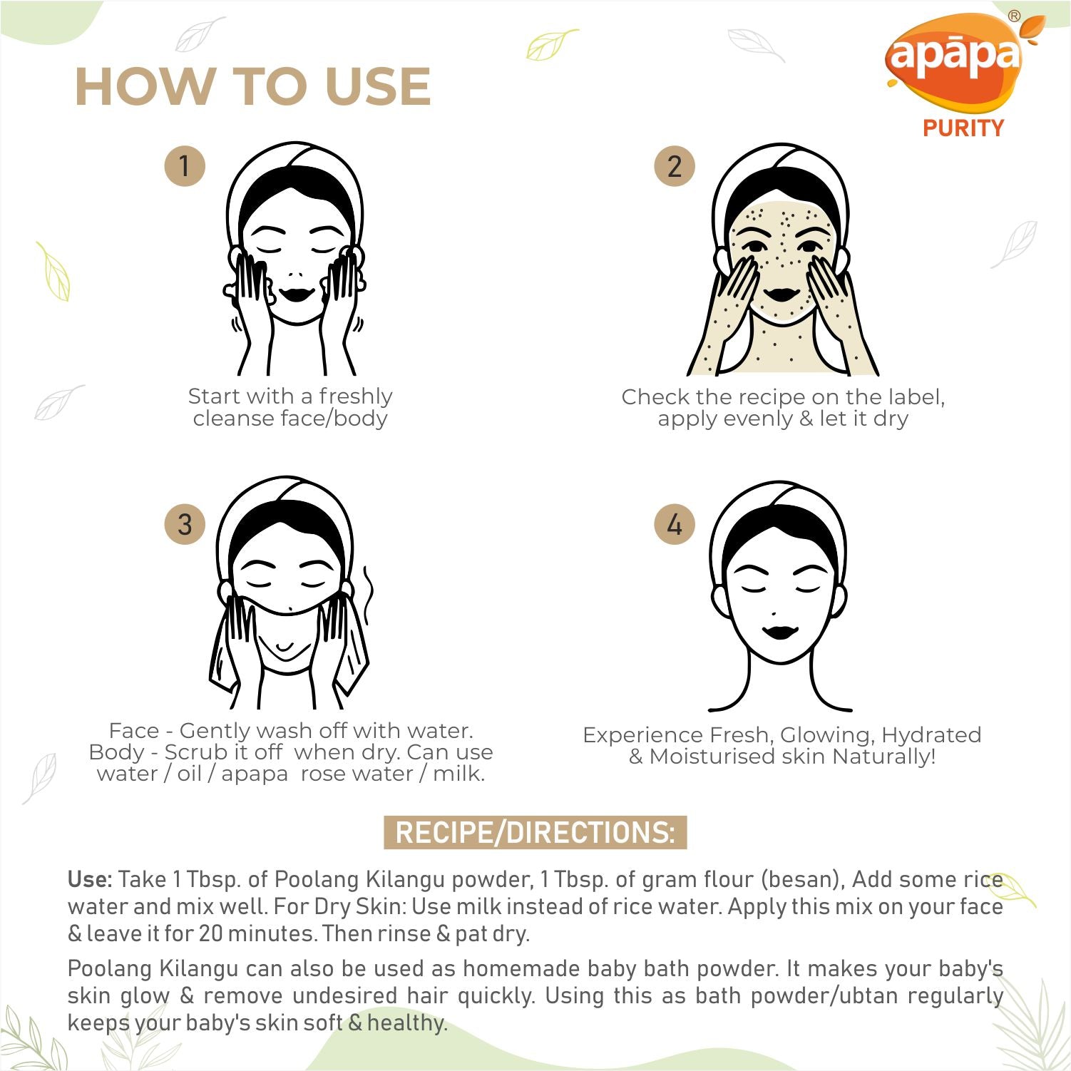 APĀPA Anti-bacterial Poolangkilangu Powder