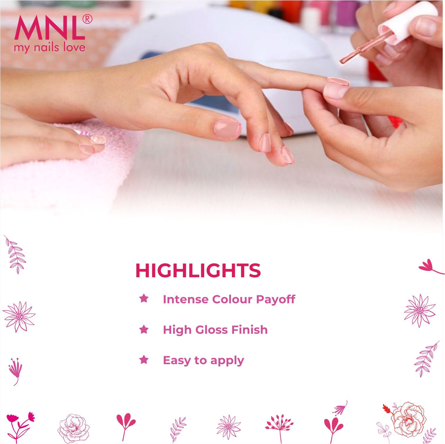 MNL Glossy Mini Nail Polish Set of 10 - Rose Collection