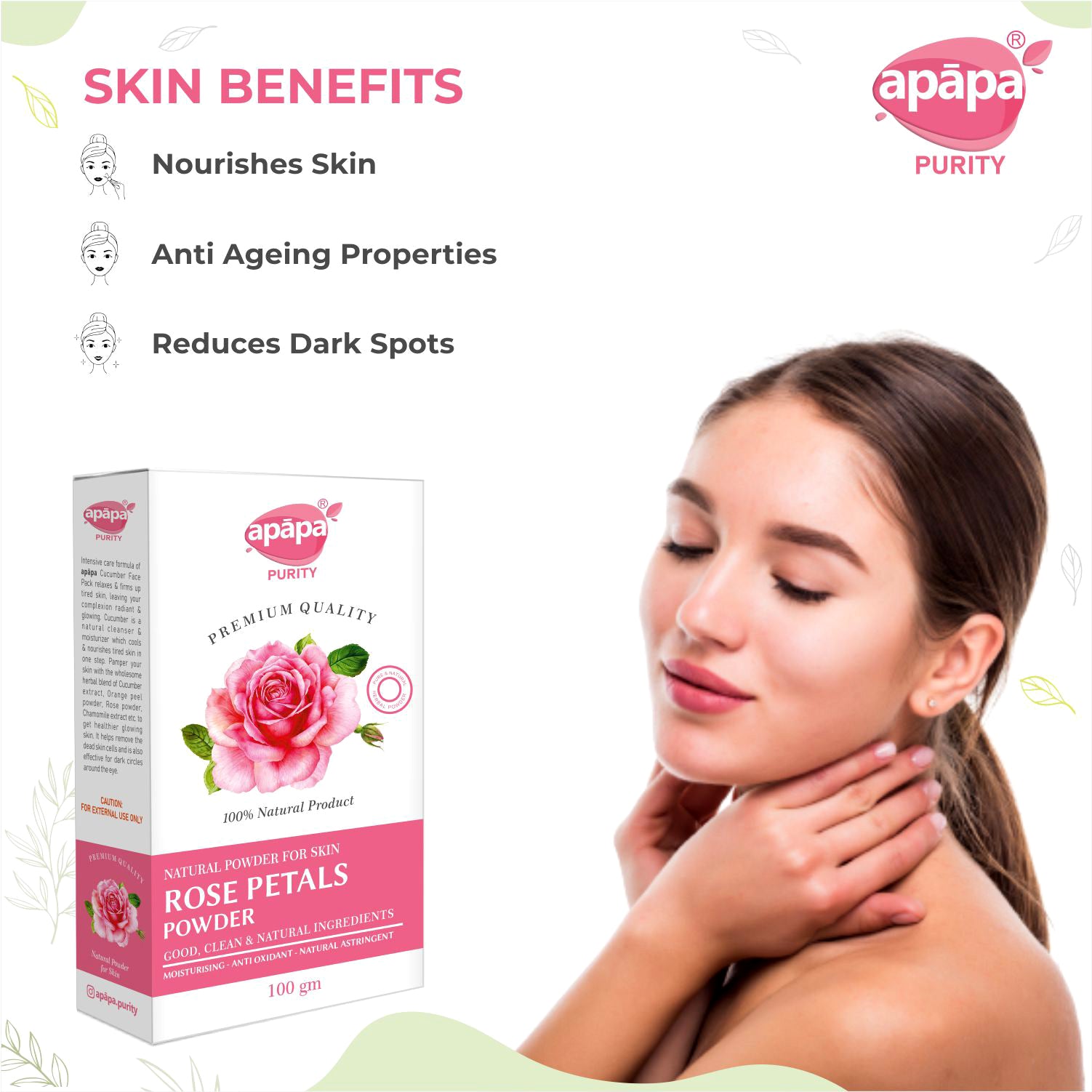 APĀPA Rose Petal Powder