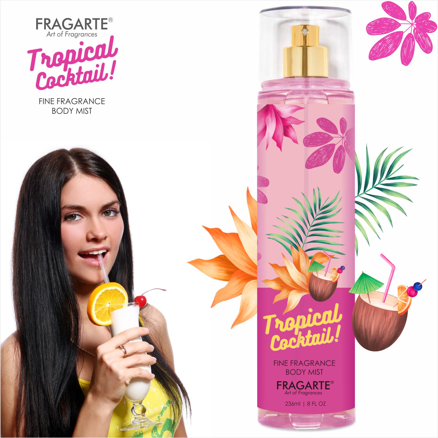 Fragarte Body Mist Tropical Cocktail