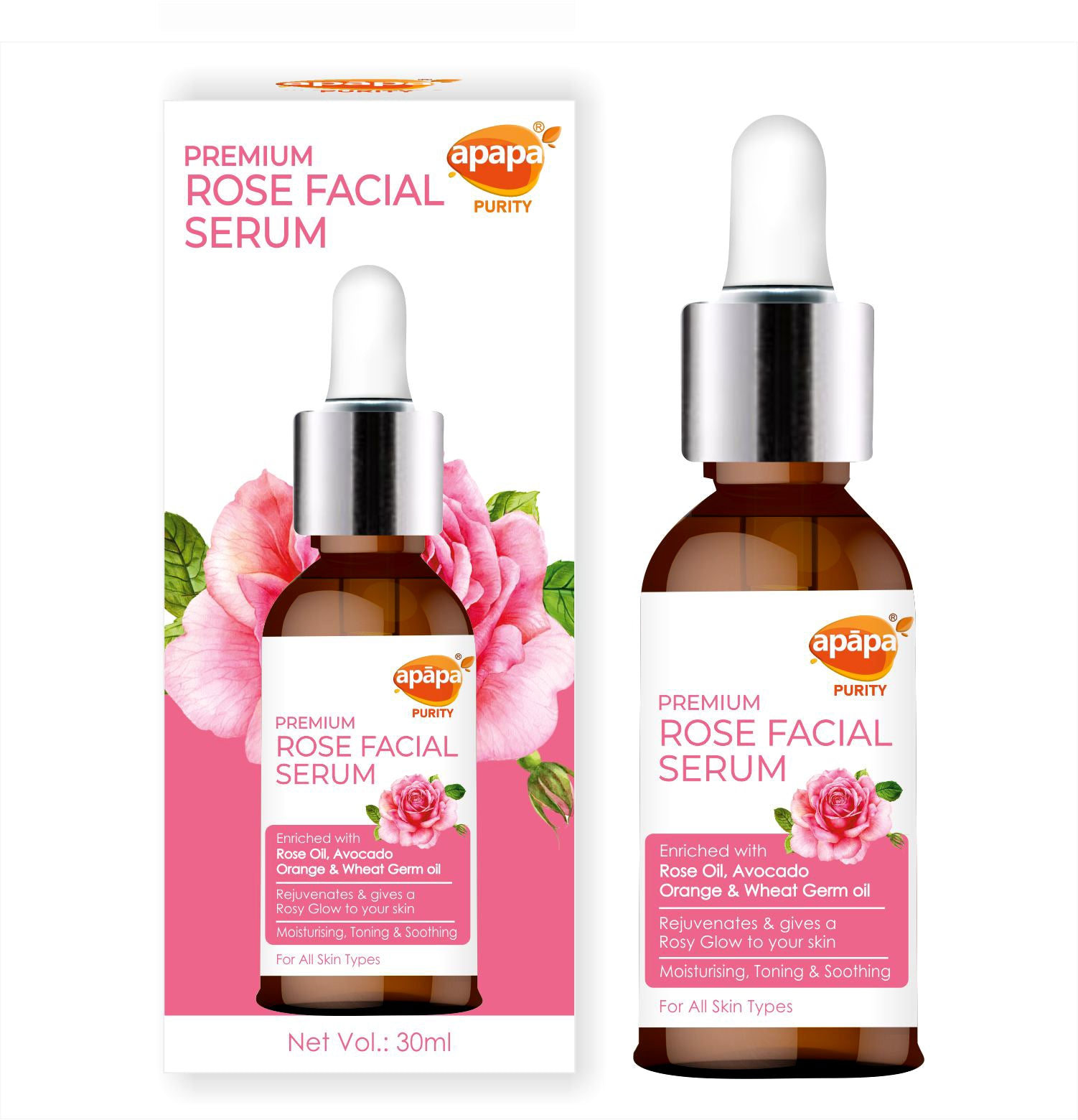 APĀPA Premium Rose Facial Serum