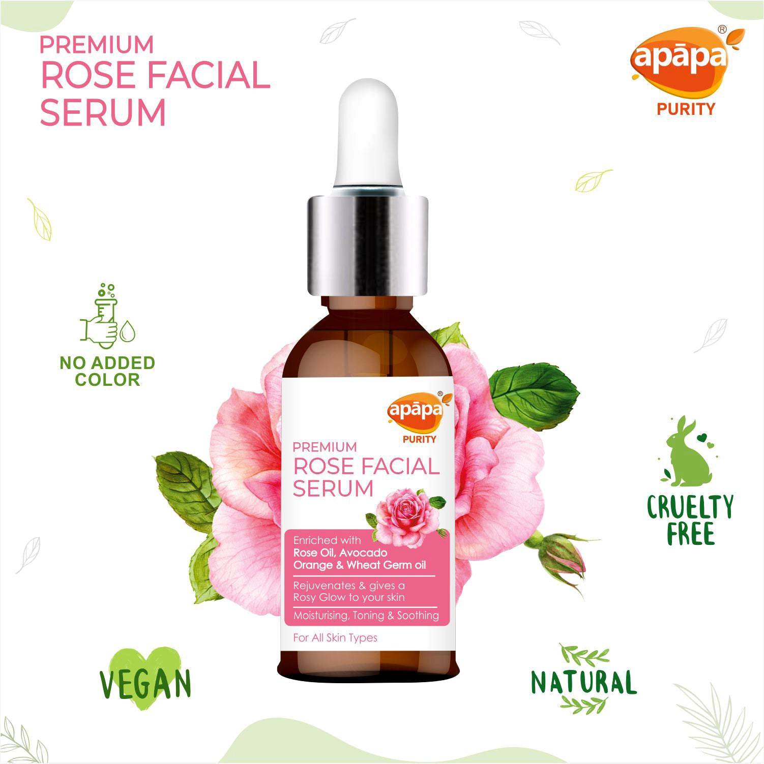 APĀPA Premium Rose Facial Serum