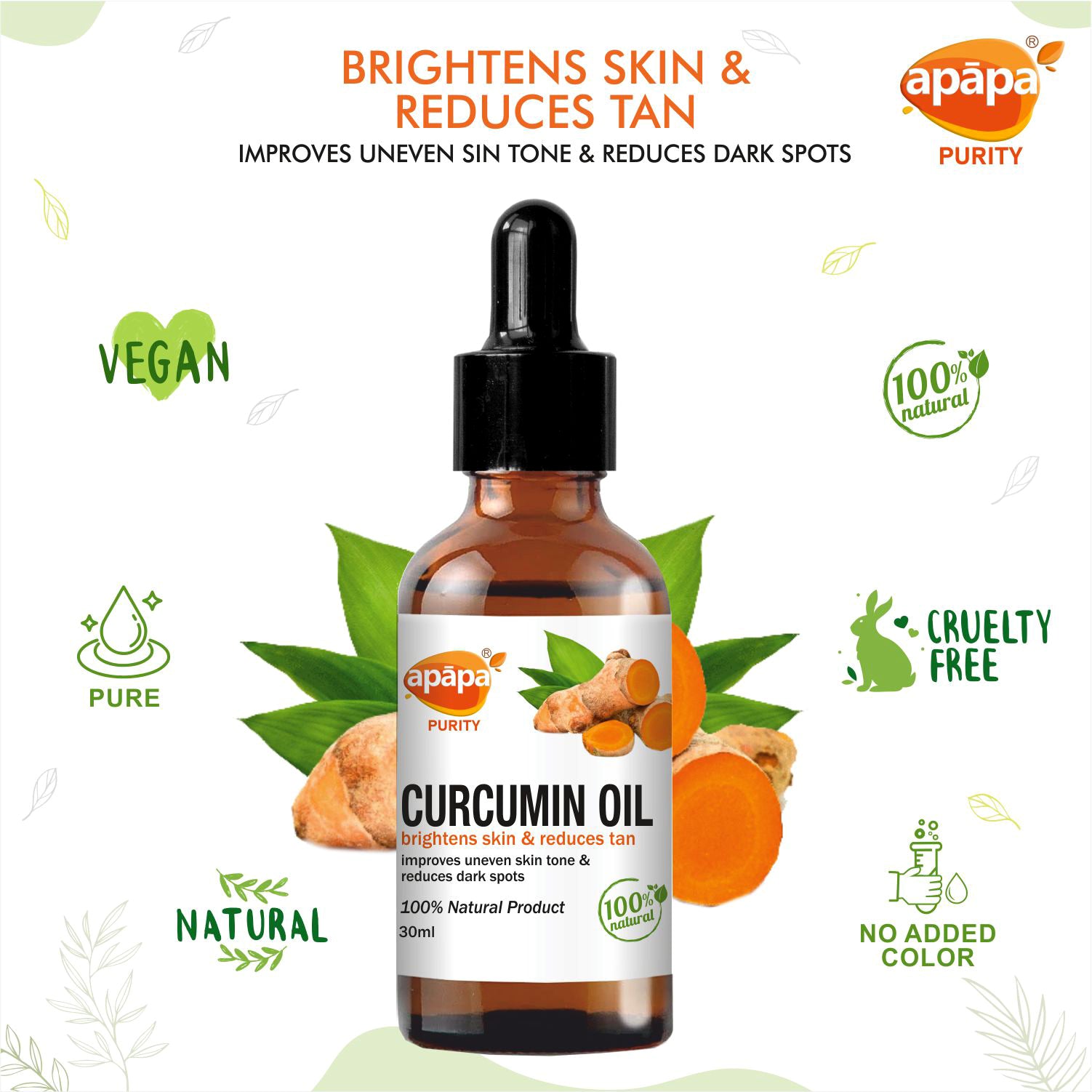 APĀPA Skin brightening Curcumin Oil