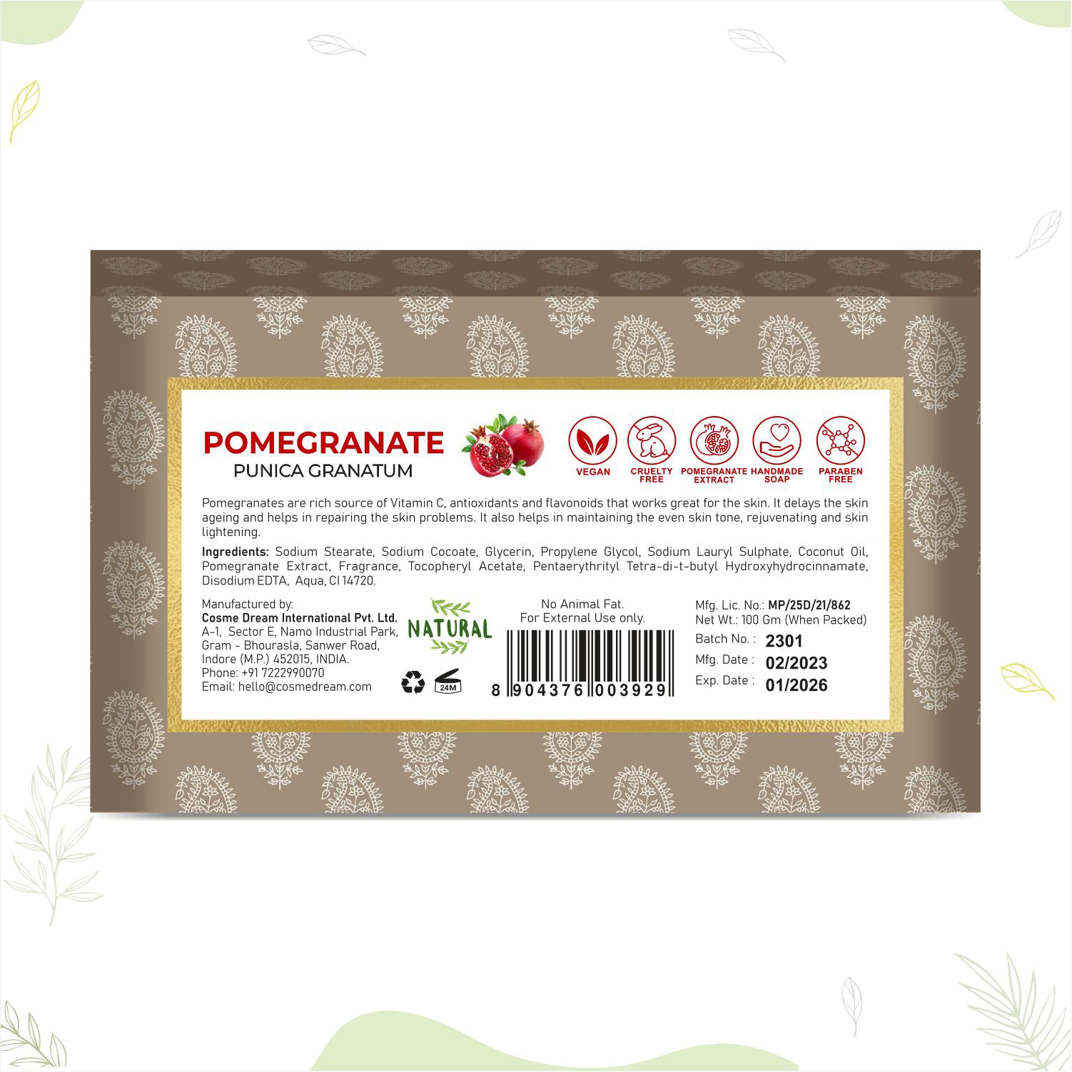 Pomegranate Handmade Soap