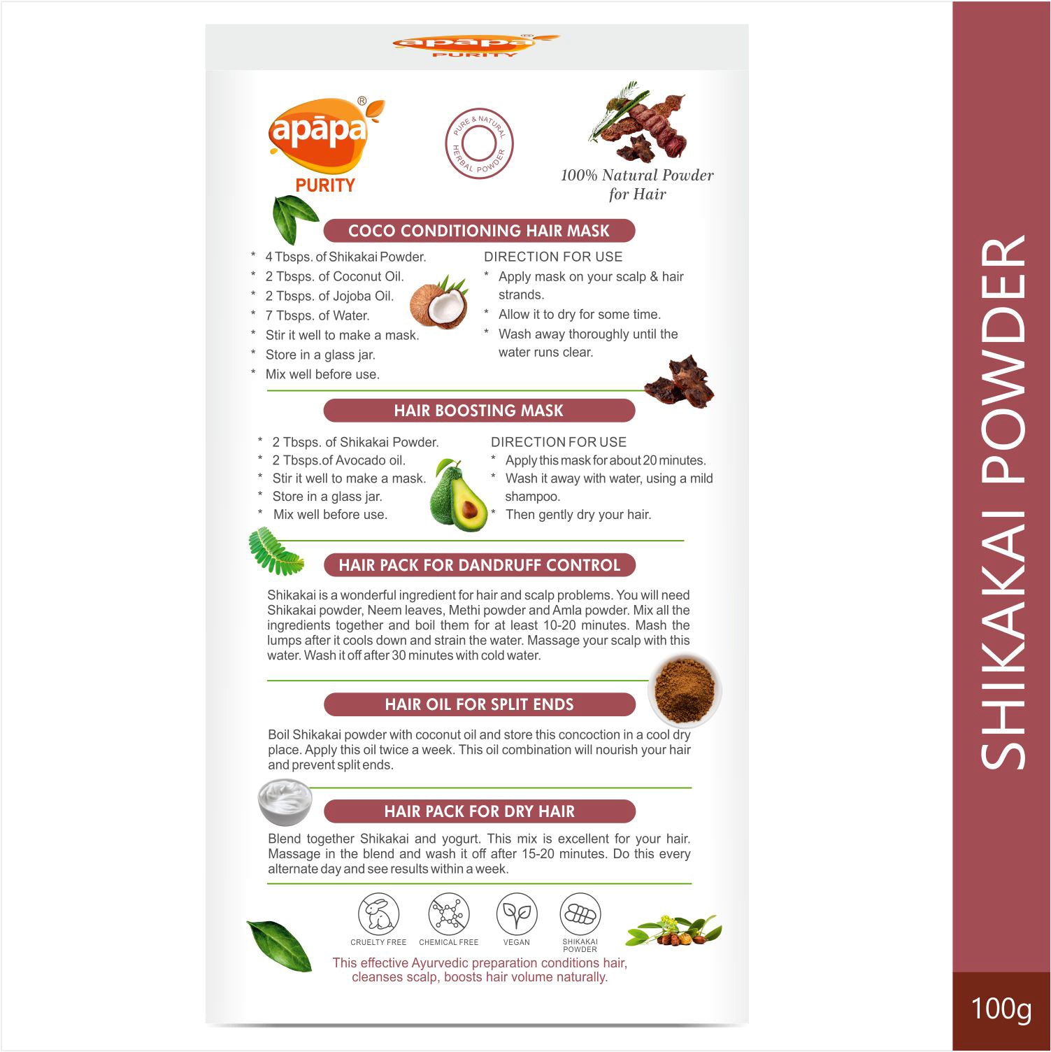 APĀPA Shiny Hair - Shikakai Powder for Hair