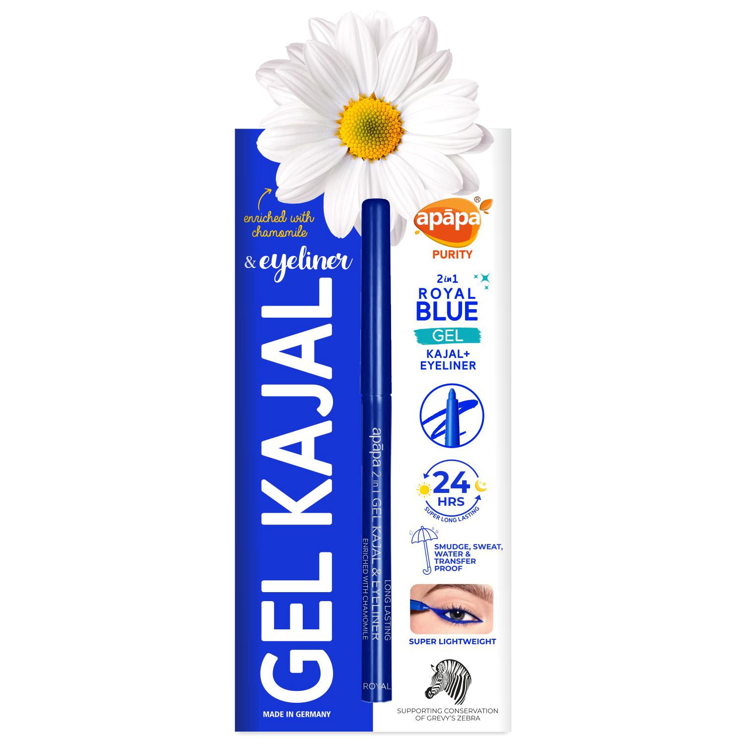 Apapa 2 in 1 Gel Kajal & Eyeliner – Royal Blue (made in Germany)