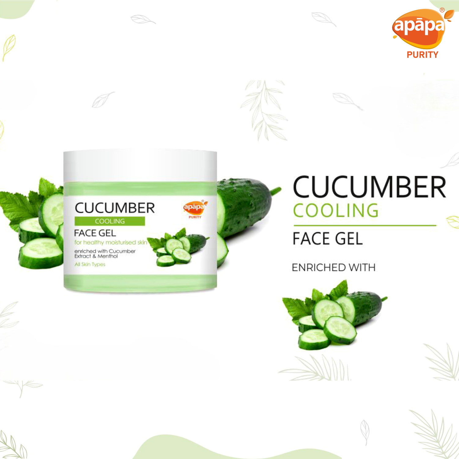 Apapa Face Cucumber Gel 200gm