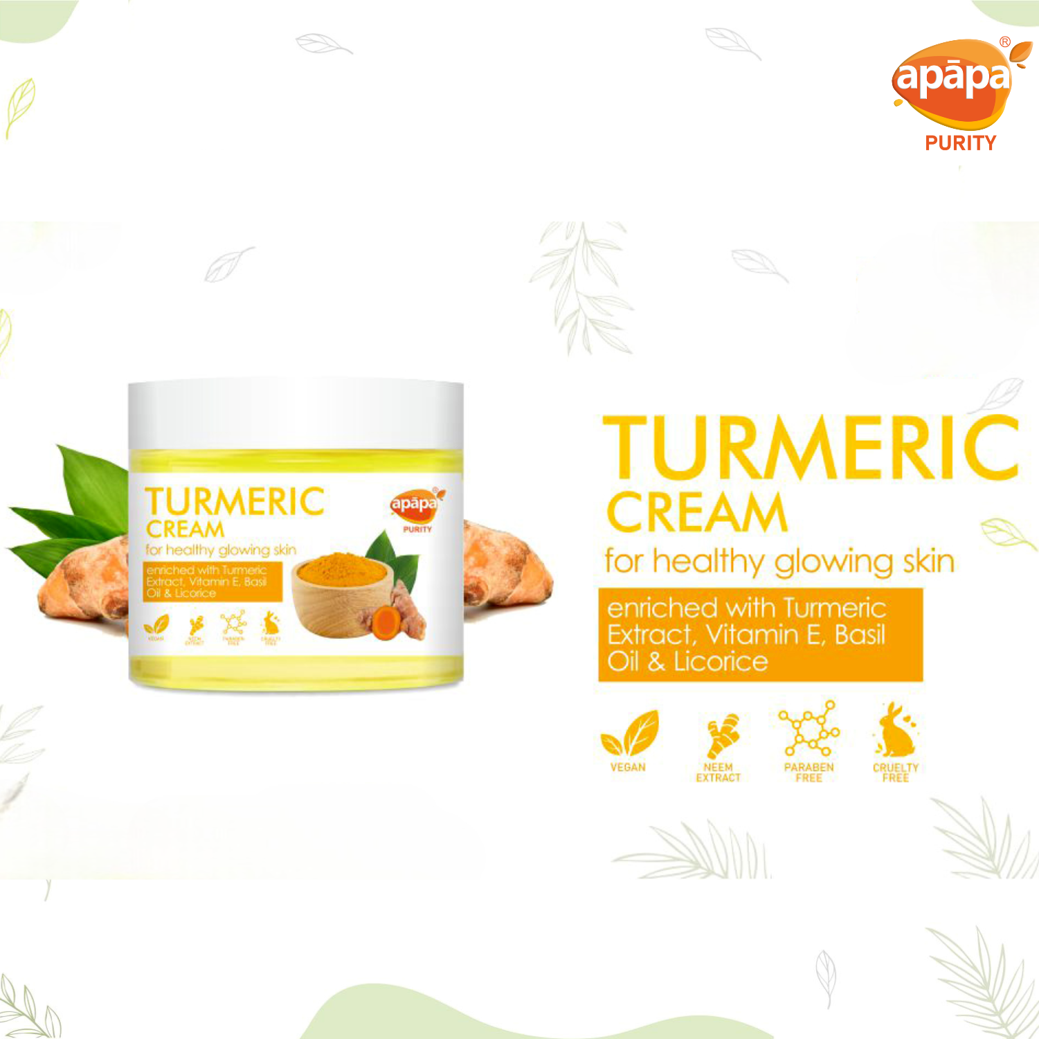 Apapa Turmeric Cream 200gm